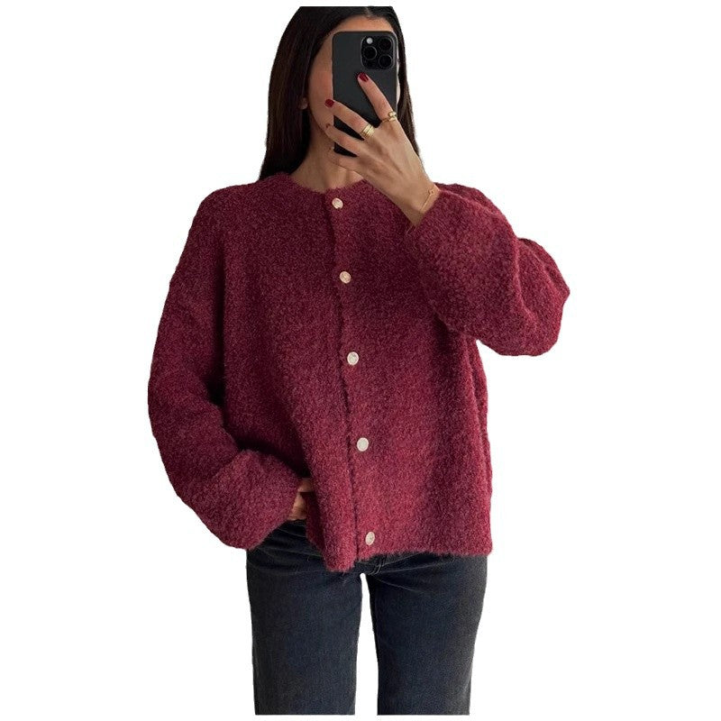 Women's Fluffy Bouclé Pullover