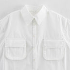 Women's Blouse Shirt with Casual Cut and Practical Chest Pockets