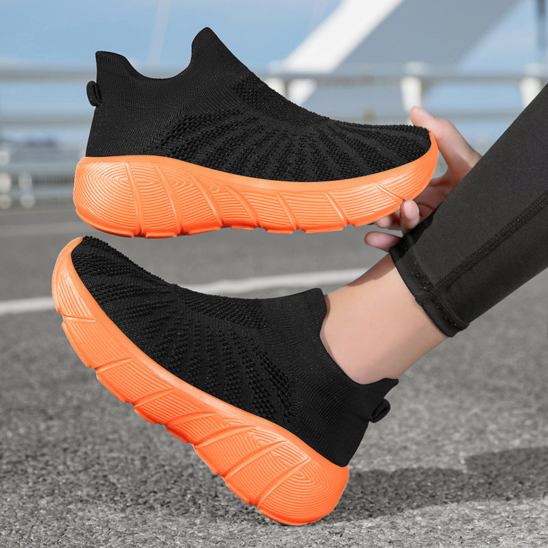 Women's Breathable Knit Sneakers with Flexible Sole