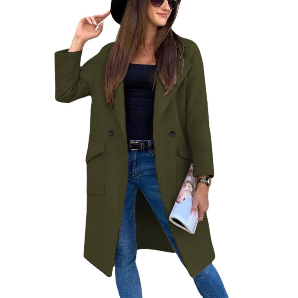 Elegant Women's Trench Coat with Modern Details