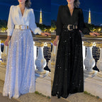 Women's Elegant Sequin Jumpsuit with Long Cut