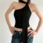 Women's Asymmetrical Neck Detail Top