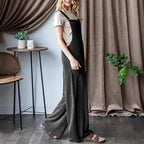 Women's Casual Corduroy Overalls with Pockets and Wide Legs