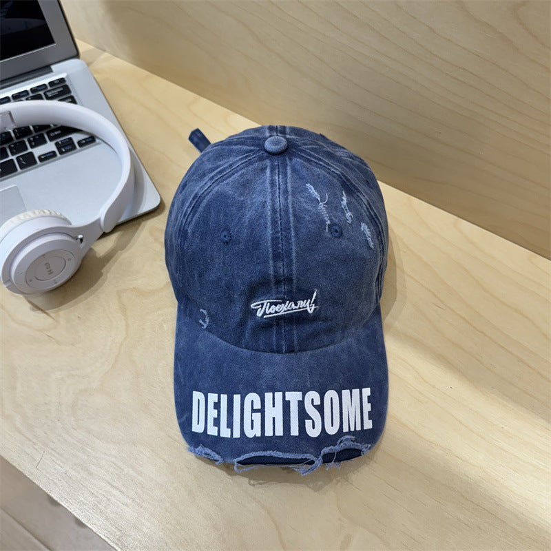 Men's Distressed Casual Cotton Cap