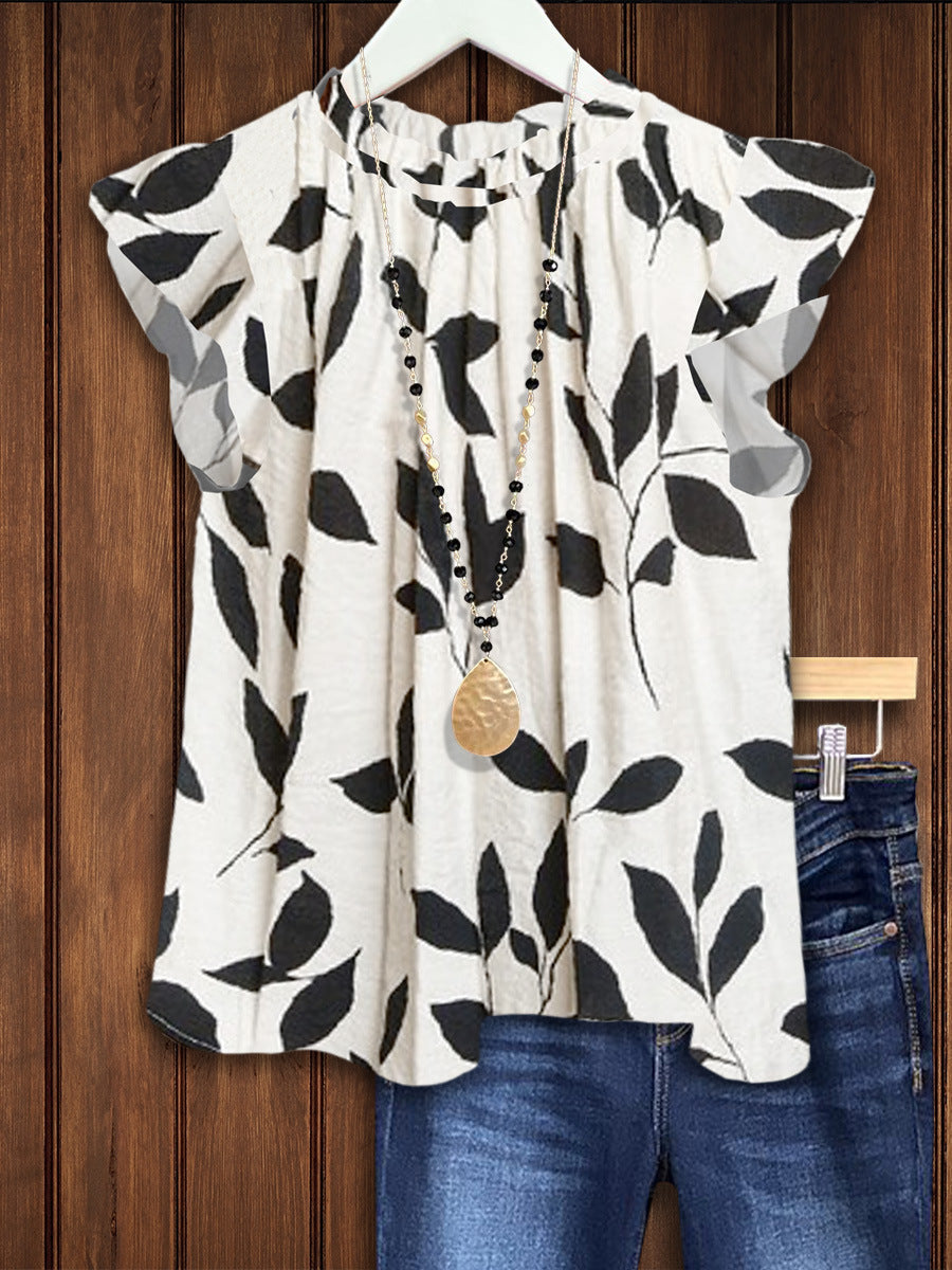 Women's Blouse with Floral Design