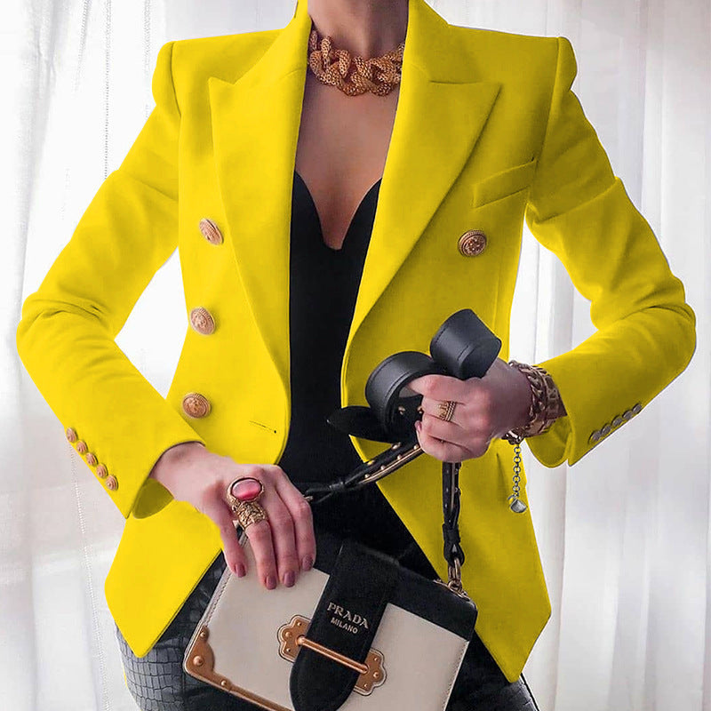Elegant Tailored Blazer with Gold Buttons