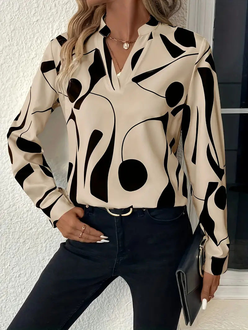 Elegant Women's Blouse with Modern Pattern