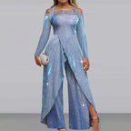 Glamorous Functional Jumpsuit with Shimmer Effect