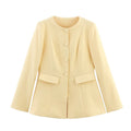 Elegant Blazer Jacket with Decorative Buttons