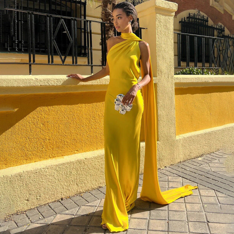Women's Elegant Asymmetrical Evening Dress