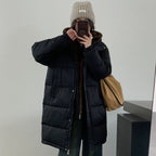 Women's Elegant Lined Winter Parka with Plush Collar