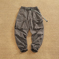 Women's Cargo Pants with Elastic Waistband and Multifunctional Pockets