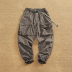 Women's Cargo Pants with Elastic Waistband and Multifunctional Pockets