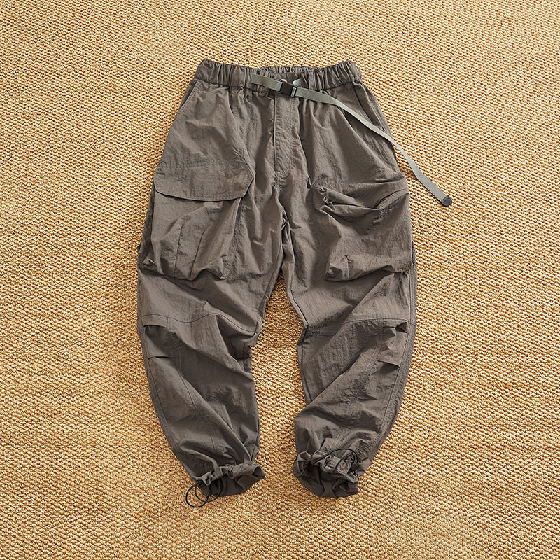Women's Cargo Pants with Elastic Waistband and Multifunctional Pockets