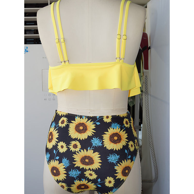 Women's Asymmetrical Ruffle Swimsuit