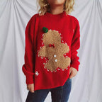 Women's Festive Cookie Print Sweater
