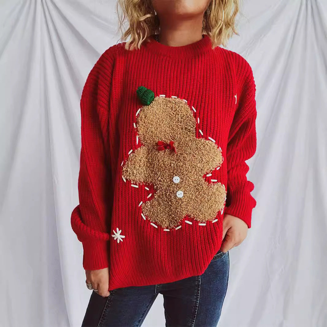 Women's Festive Cookie Print Sweater