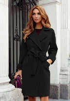 Elegant Trench Coat with Belt and Pockets