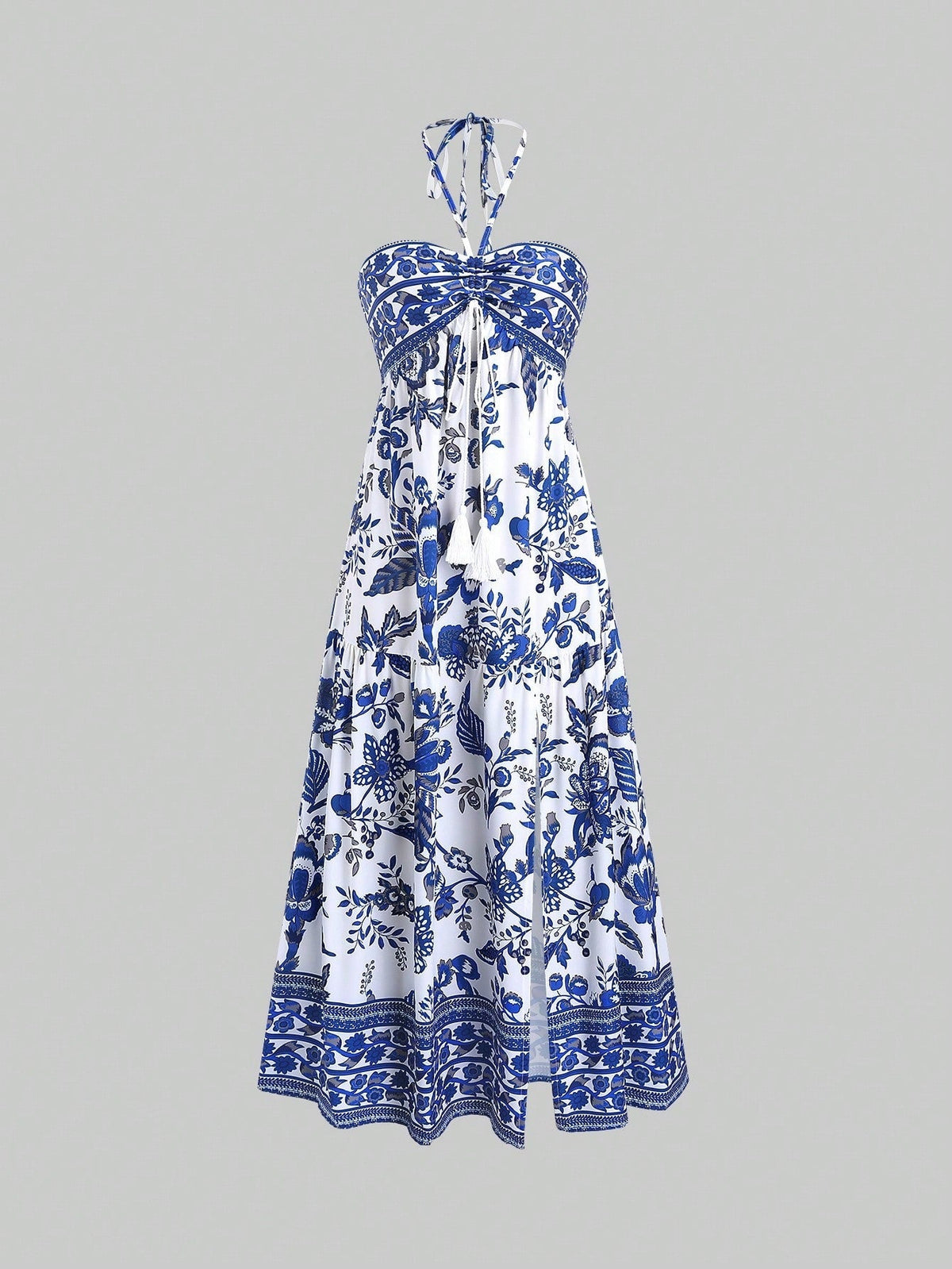 Women's Boho Maxi Dress with Straps