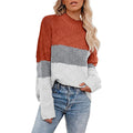 Women's Colorful Textured High-Neck Knit Sweater