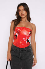 Women's Floral Bustier Top