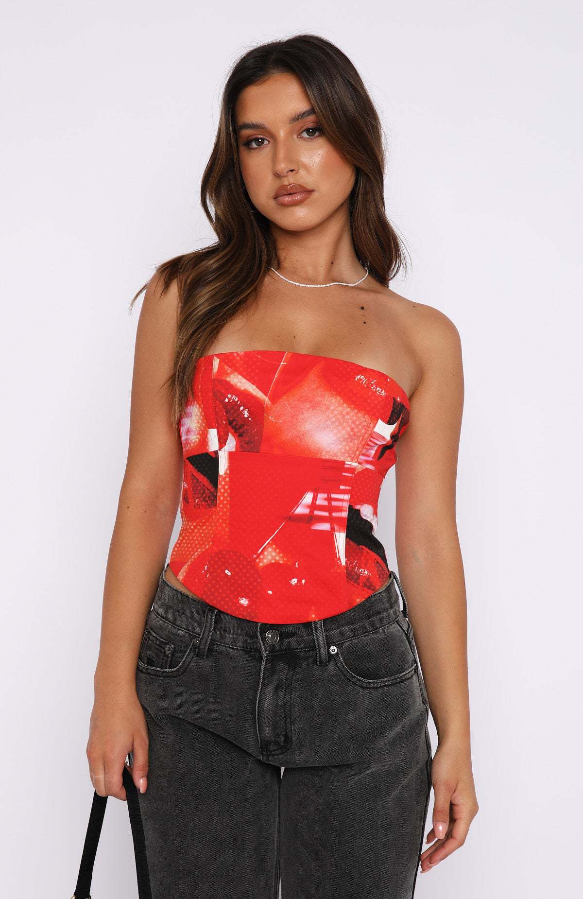 Women's Floral Bustier Top