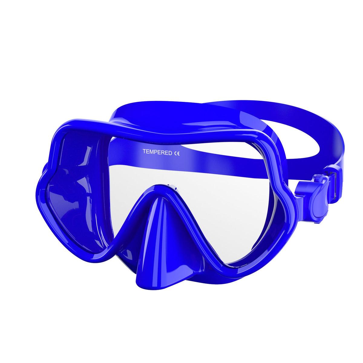 Diving Mask with Wide Field of Vision and Silicone Border