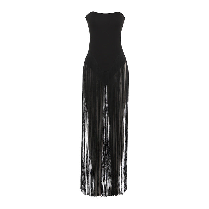 Women's Swimsuit with Fringed Details