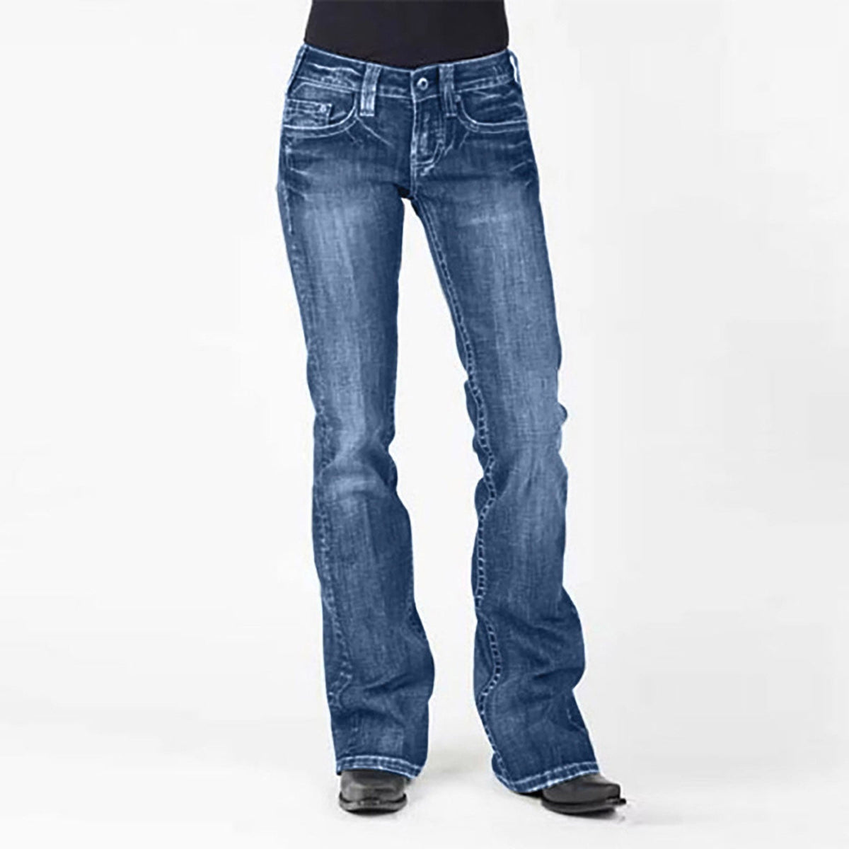Elegant Bootcut Jeans with High Waist