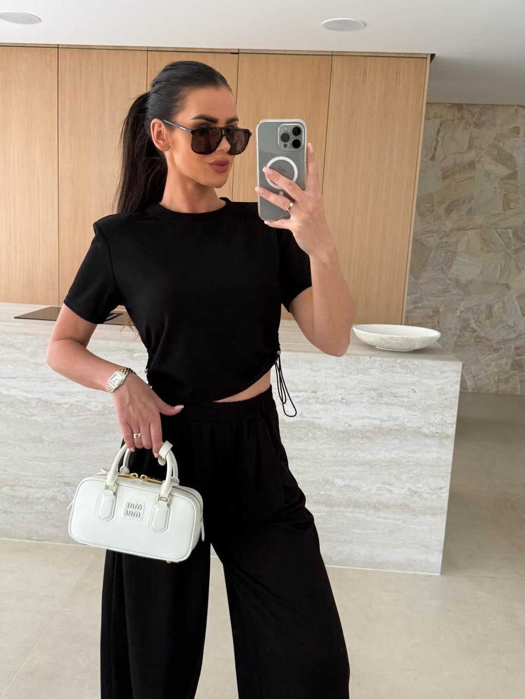 Casual Crop Top and Jogger Set