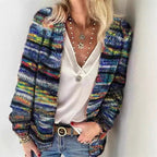 Women's Colorful Cardigan with Modern Design