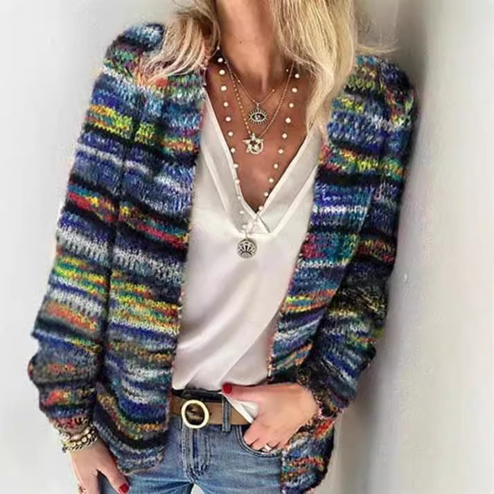 Women's Colorful Cardigan with Modern Design