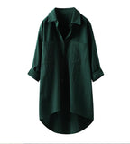 Casual Long-Sleeve Button-Down Blouse