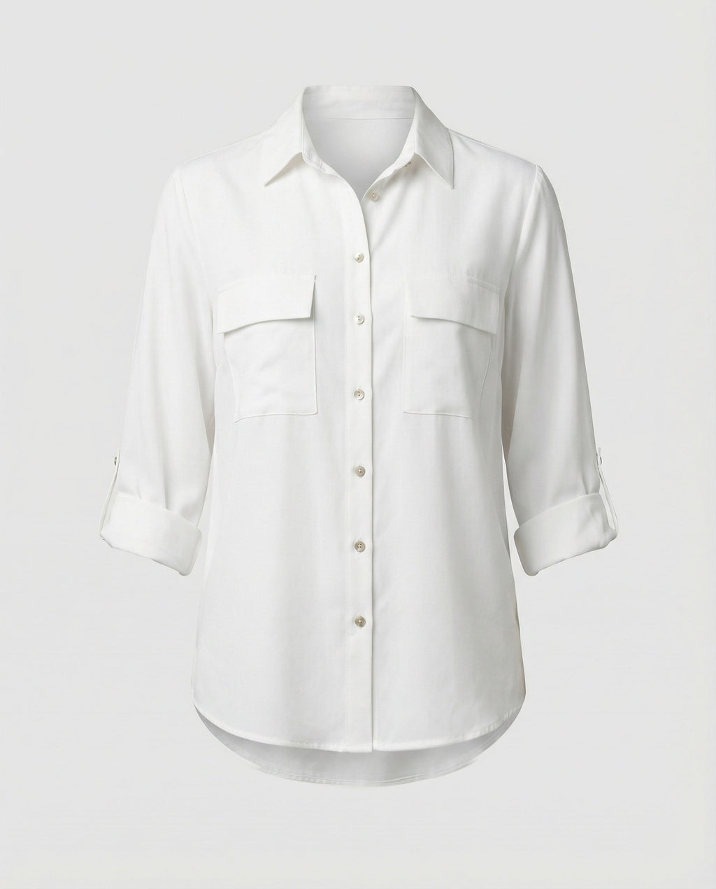 Women's Blouse with Pockets and Classic Cut