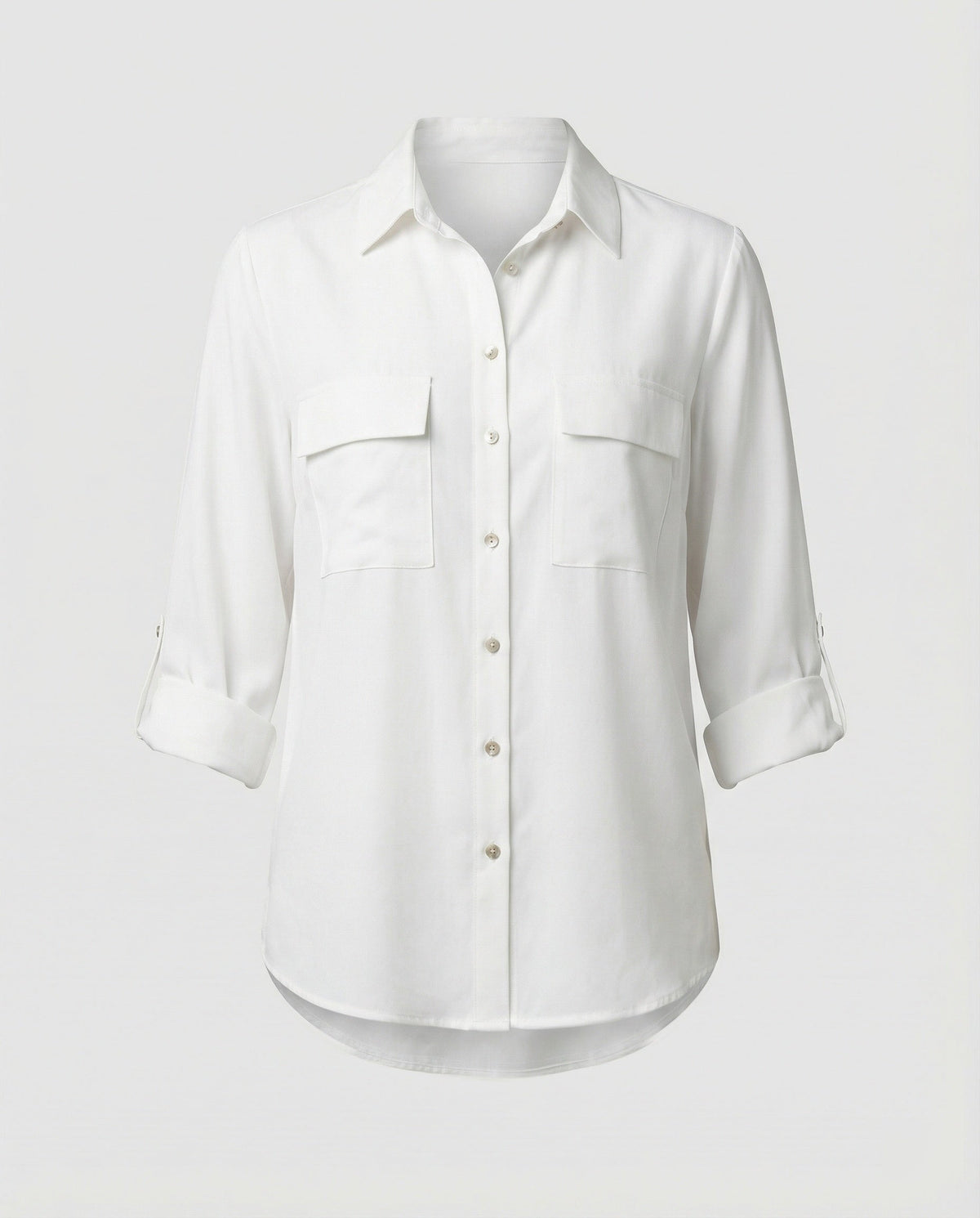 Women's Blouse with Pockets and Classic Cut