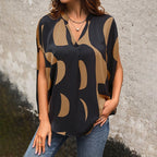 Women's Blouse with Graphic Print and Loose Fit