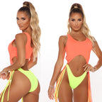 Women's Swimsuit with Cut-Outs and Fringe