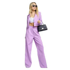 Women's Two-Piece Set with Cropped Blazer
