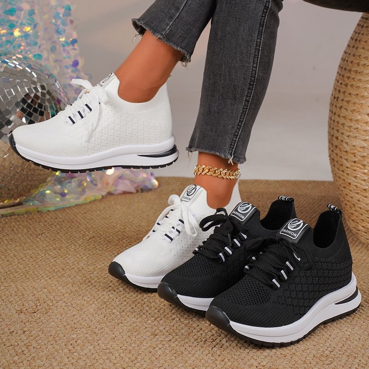 Women's Breathable Athletic Sneakers with Flexible Upper