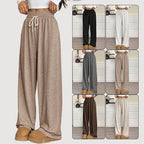 Women's Comfortable Wide-Leg Leisure Pants with Elastic Waistband