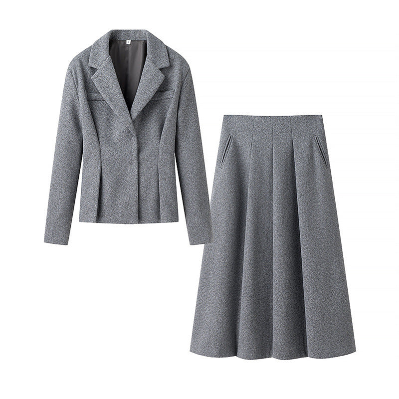 Women's Blazer and Midi Skirt Set