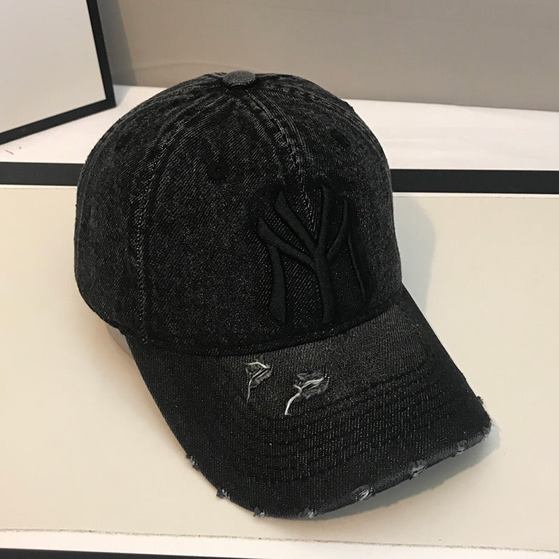 Men's Distressed Denim Baseball Cap Kalsten