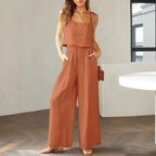 Women's Airy Two-Piece Ensemble with Loose Cut