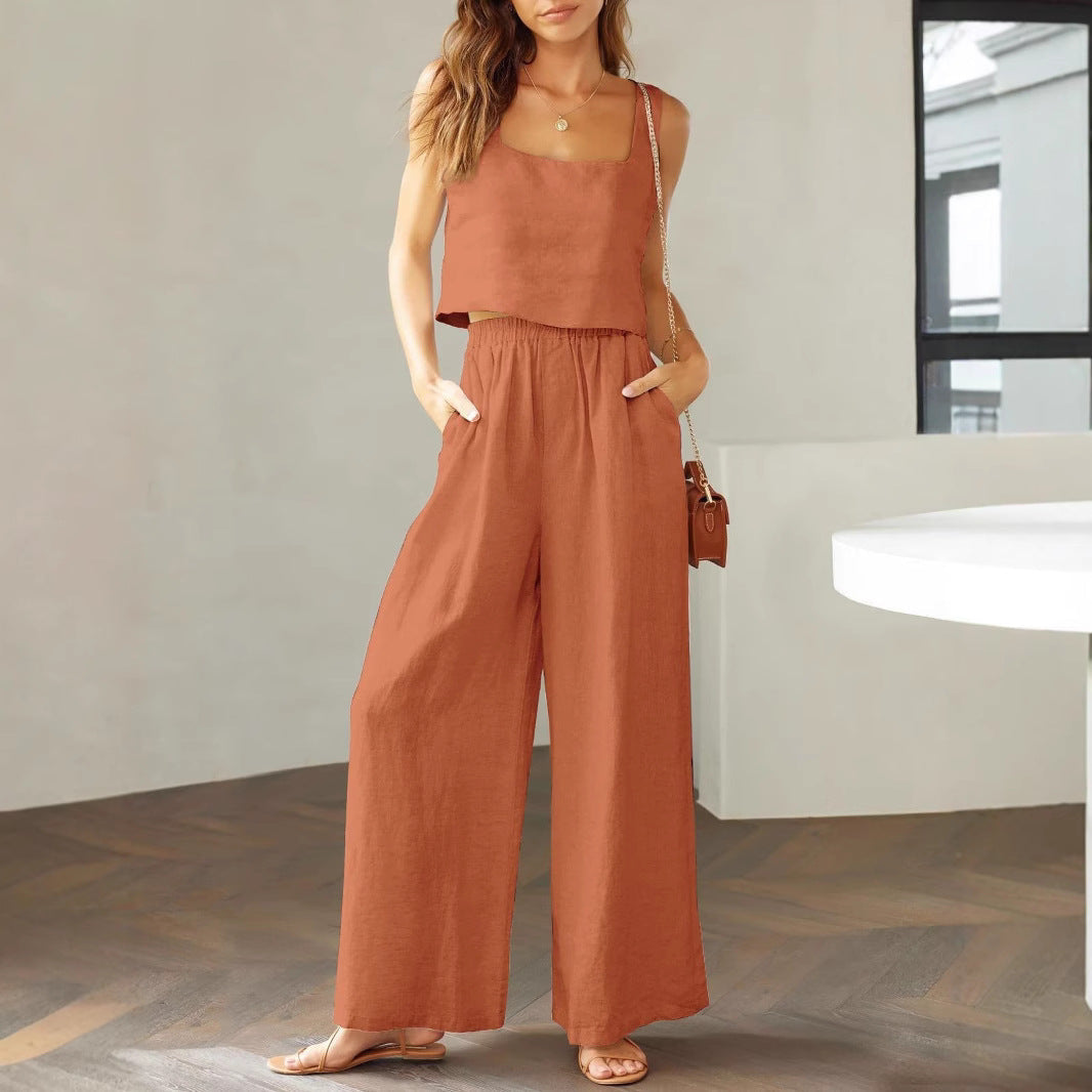 Women's Airy Two-Piece Ensemble with Loose Cut