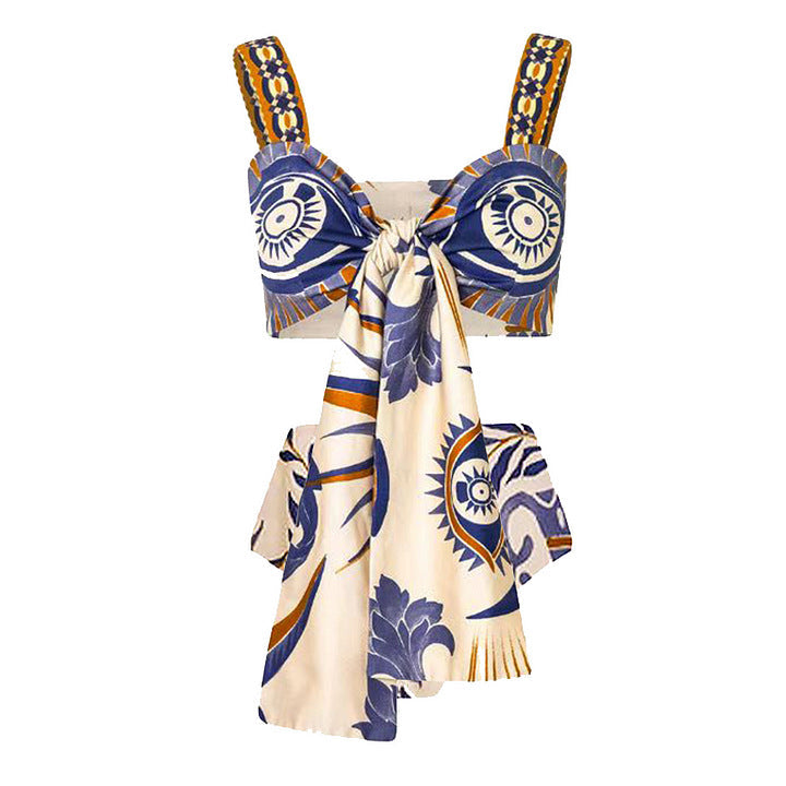 Women's Crop Top and Maxi Skirt Set