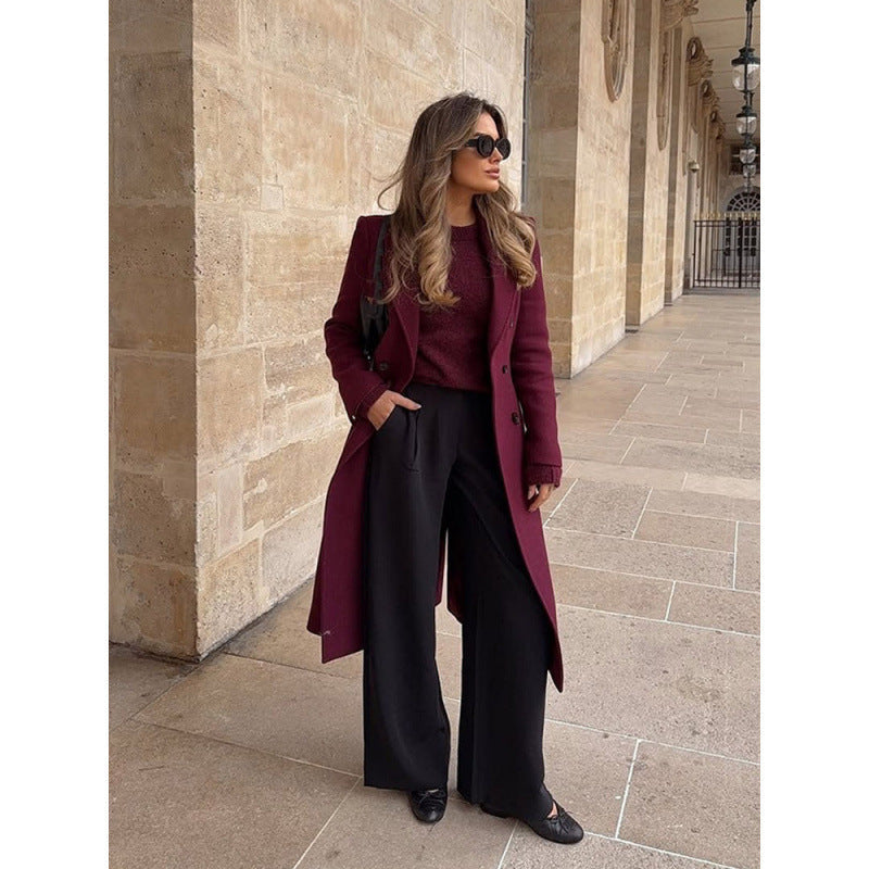 Elegant Long Wool Coat