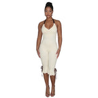 Women's Elegant Jumpsuit with Wrap Details and Flowing Legs