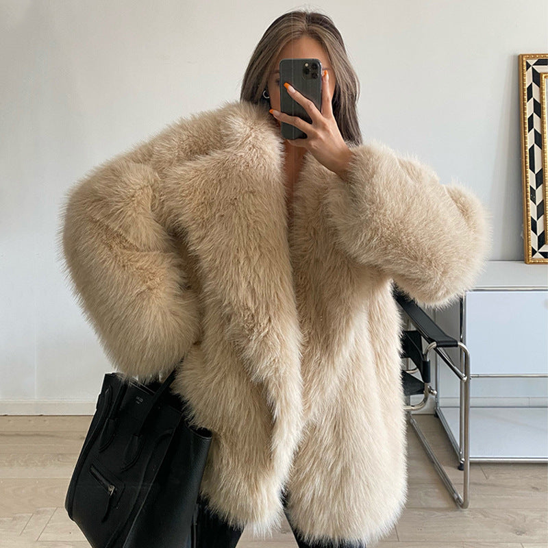 Women's Luxurious Oversized Faux Fur Coat