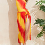 Women's Swimsuit Set with Wrap Skirt