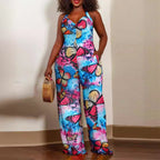 Women's Floral Wide Leg Jumpsuit